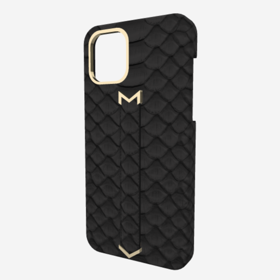 Finger Strap Case for iPhone 13 Pro Max in Genuine Python