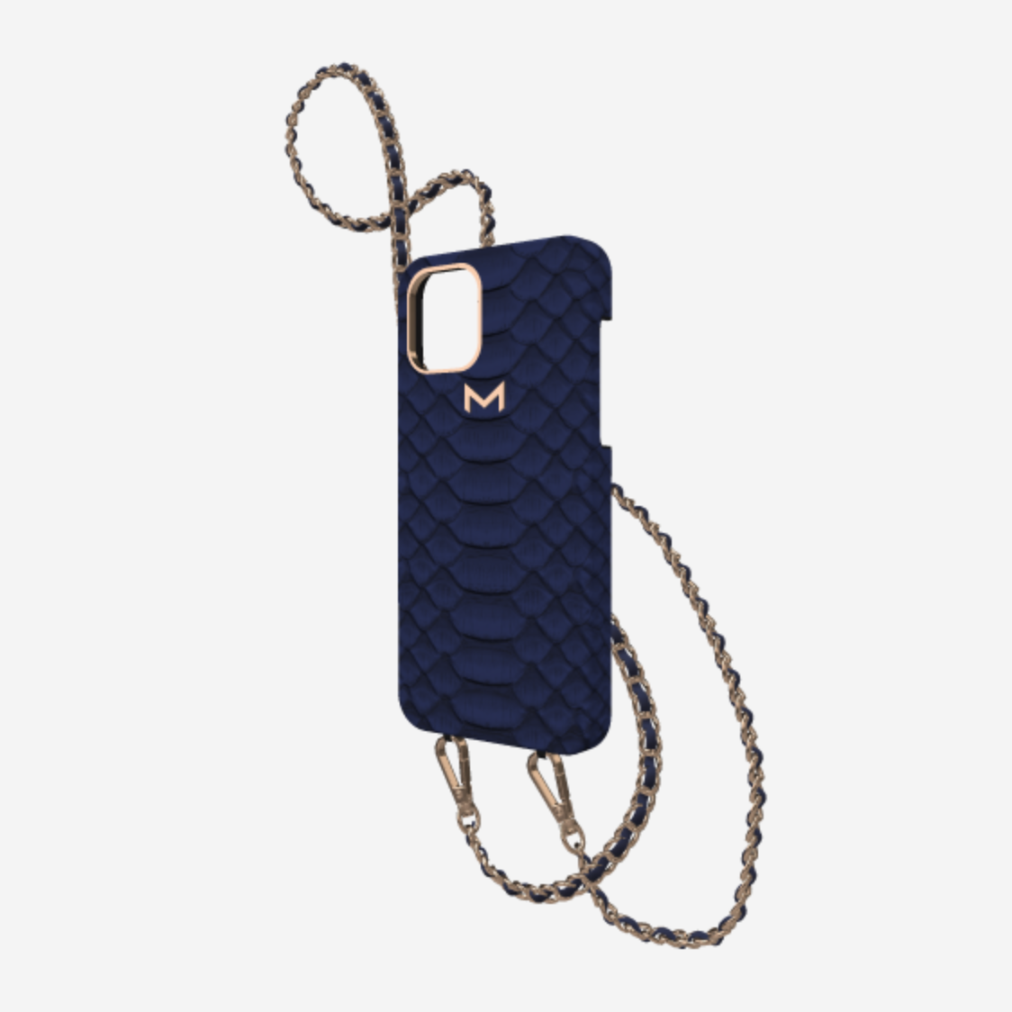 Classic Necklace Case for iPhone 13 Pro in Genuine Python